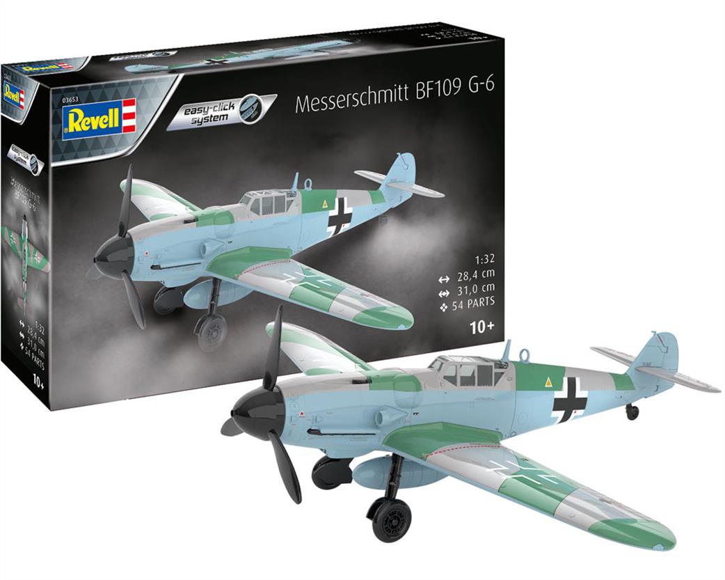 Revell 1/32 03653 Messerschmitt Bf109G-6 Aircraft Easy Click Kit