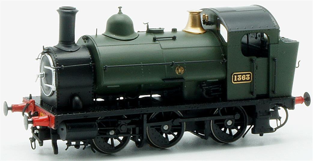 Heljan OO 1301 GWR 1363 0-6-0ST Saddle Tank 1361 Class GWR Green with Shirtbutton Monogram