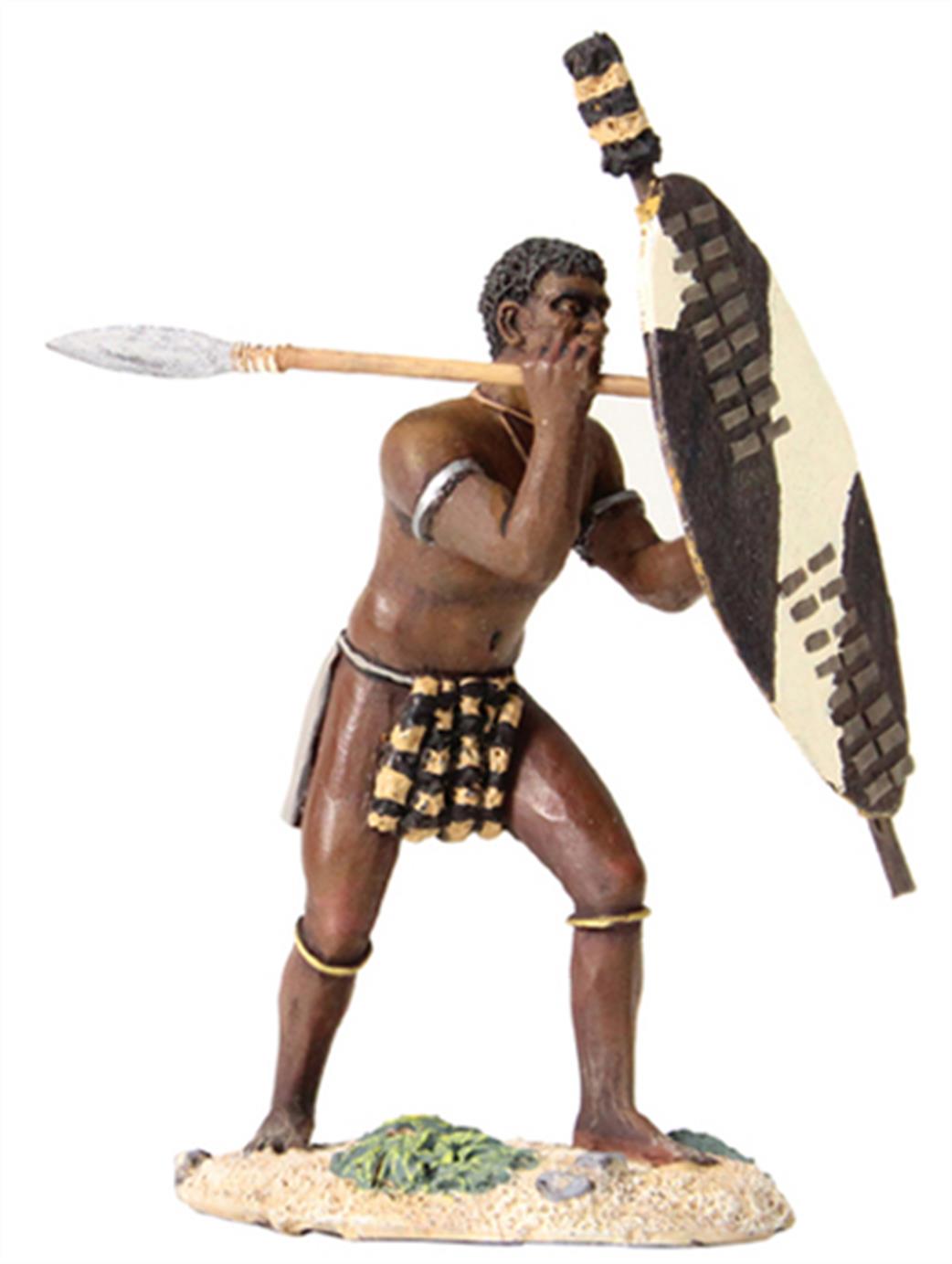 WBritain 1/30 20154 Zulu Warrior Beating Shield with Spear Figure