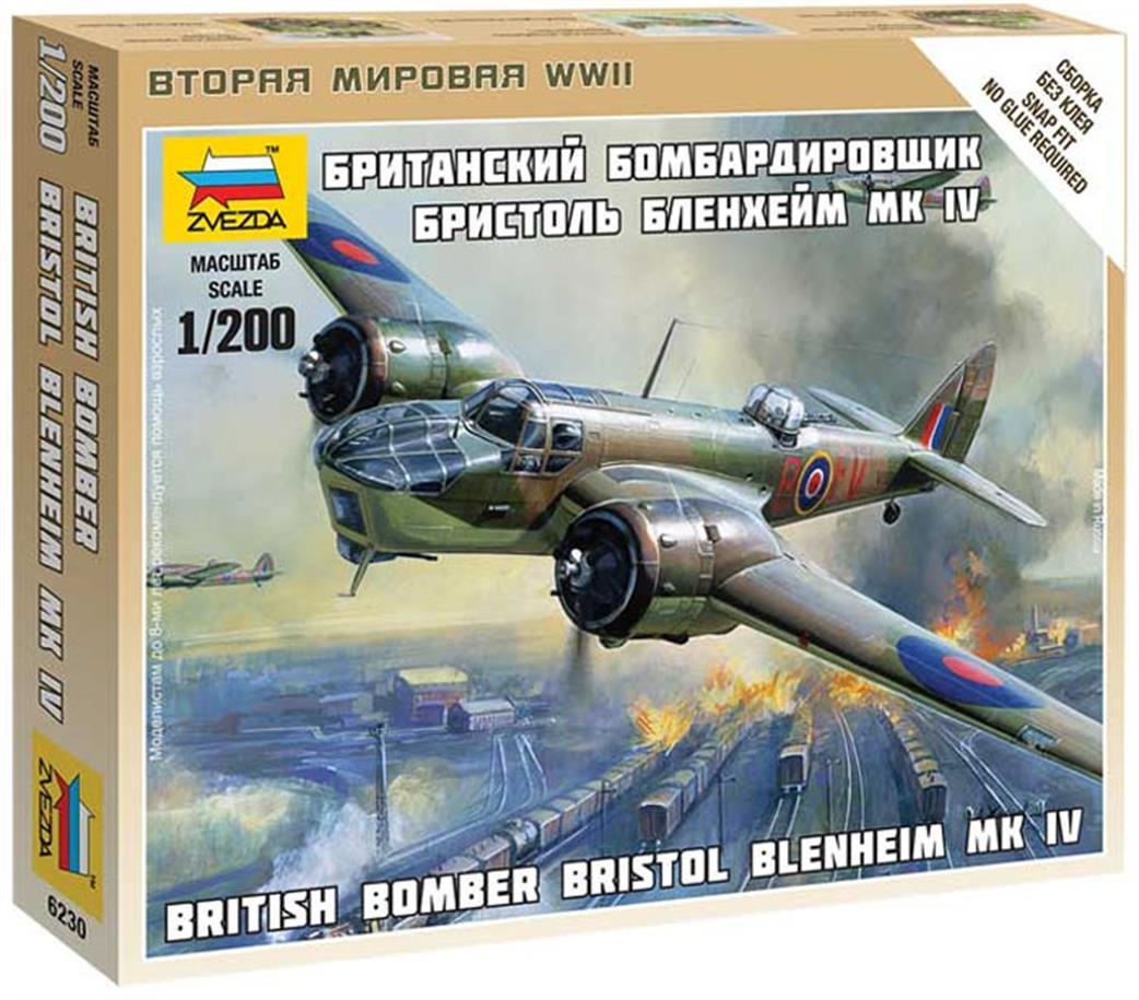 Zvezda 1/200 6230 British Bristol Blenheim Bomber kit