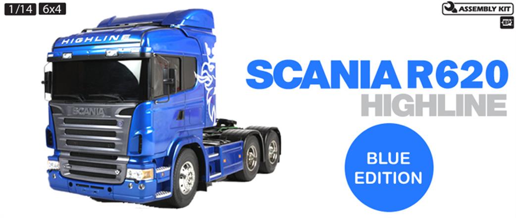Tamiya 1/14 56327 Scania R620 6x4 Blue Edition RC Truck Kit