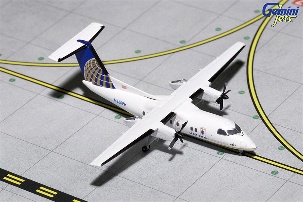 Gemini Jets 1/400 GJUAL1153 United Airlines Dash 8-200 N365PH Jetliner Model