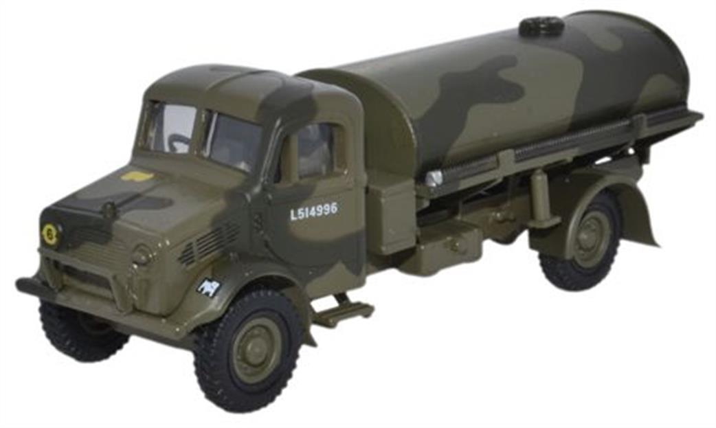 Oxford Diecast 1/76 76BD016 Bedford OYC Tanker Eastern Command 1941