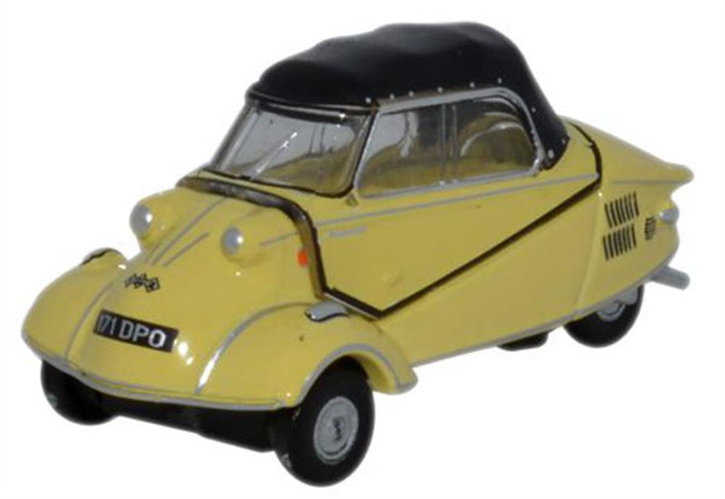 Oxford Diecast 1/76 76MBC002 Messerschmitt KR200 Cabrio Mimosa Yellow