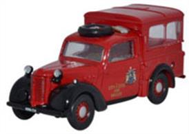 Oxford Diecast 1/76 Austin Tilly City of Leeds Fire Brigade 76TIL006