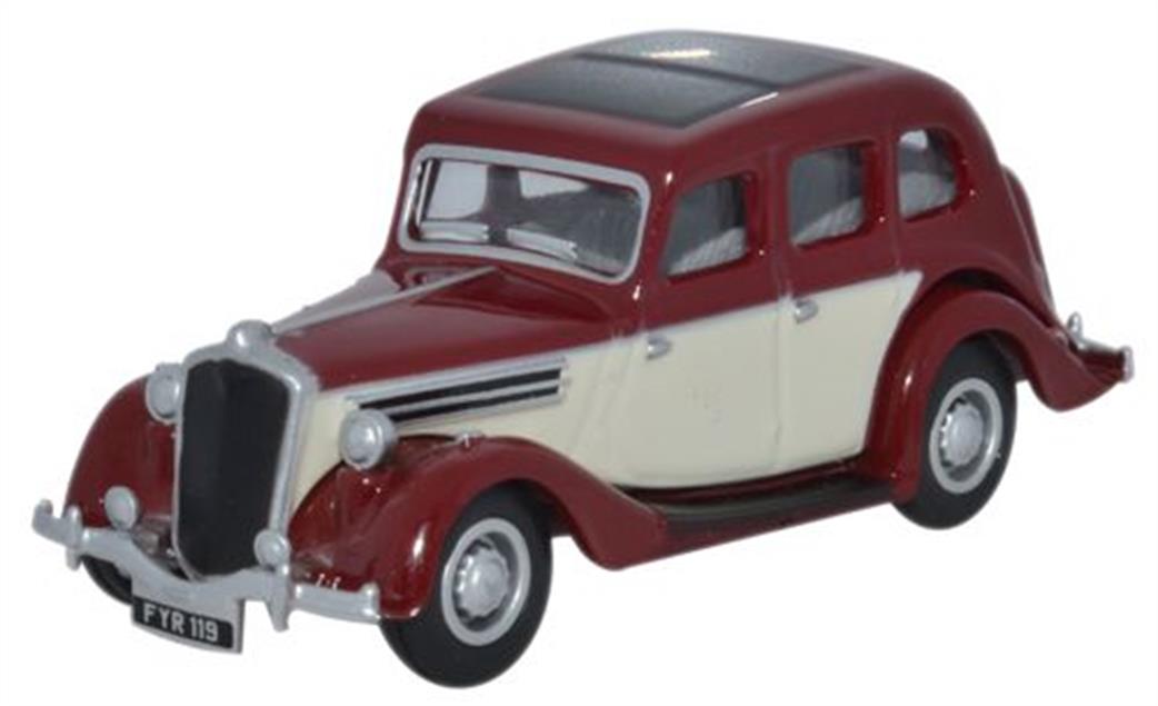 Oxford Diecast 1/76 76WO004 Wolseley 18/85 Maroon/Ivory