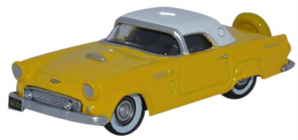 Oxford Diecast 1/87 87TH56005 Ford Thunderbird 1956 Goldenglow Yellow/Colonial White