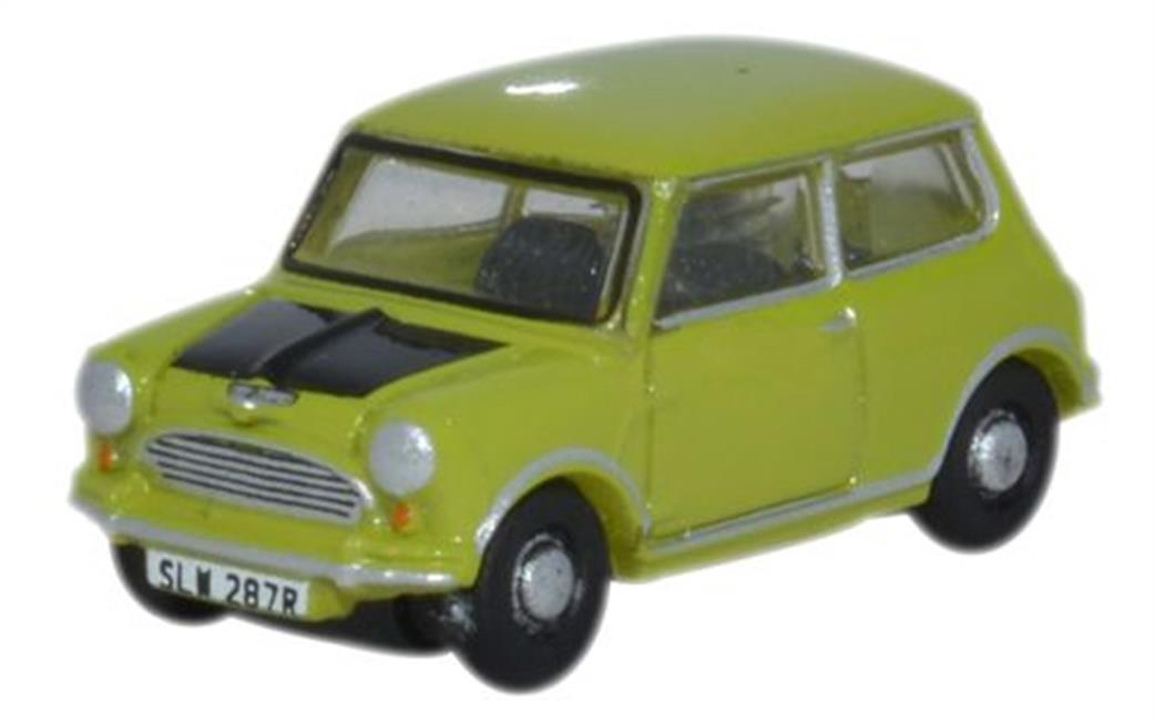 Oxford Diecast 1/148 NMN005 Mini Lime Green Car Model