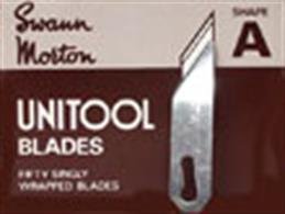 Precision, consistency and reliability have helped to establish Swann-Morton surgical blades and handles as the the preferred brand for modellers and artists. A wide range of blade shapes for specific applications, and all produced in stainless steel.Angled straight edge spareï¿½blade, particularly good for cutting out work.