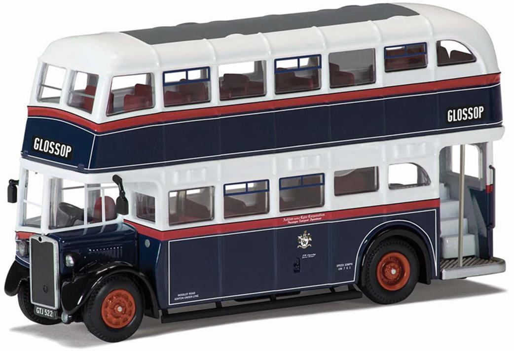 Corgi 1/76 OM41610B Crossley DD42 Ashton Corporation Hyde Bus Model