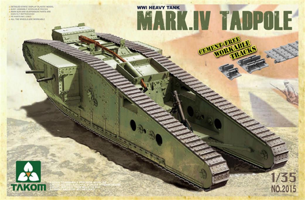 Takom 1/35 2015 WW1 Mk IV Heavy Tank Tadpole