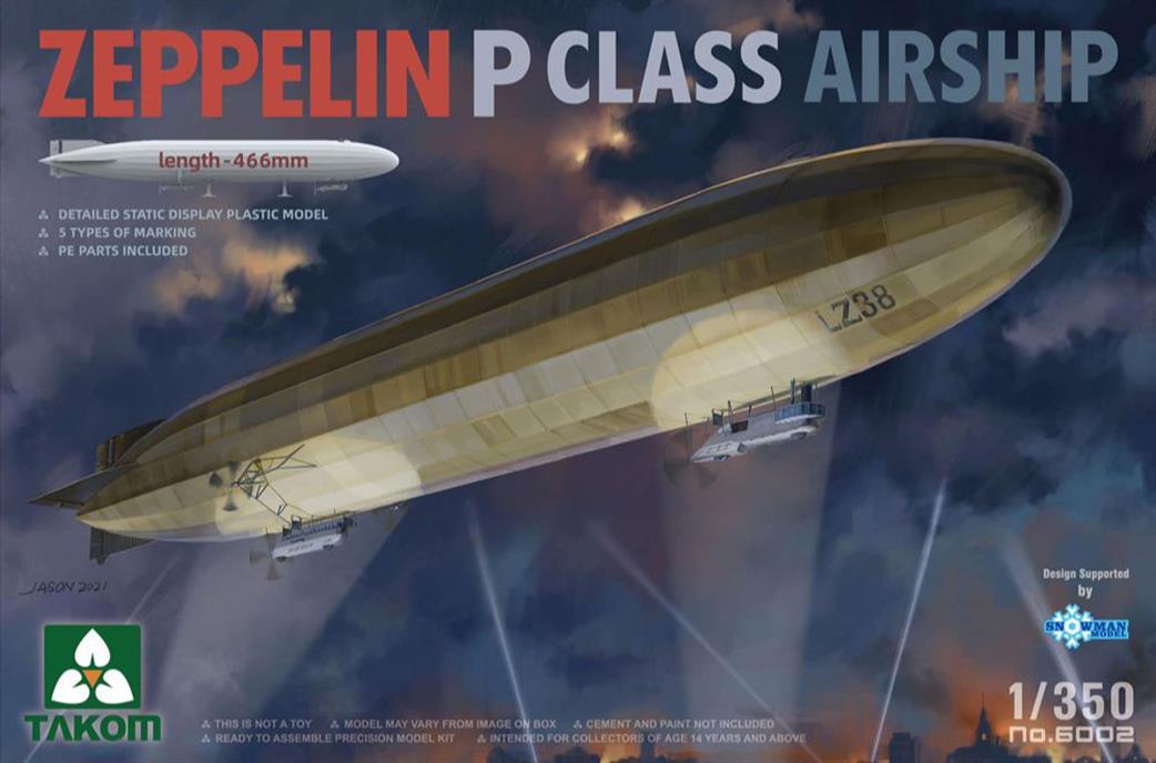 Takom 1/350 06002 Zeppelin P Class Airship WW1 German Plastic Kit