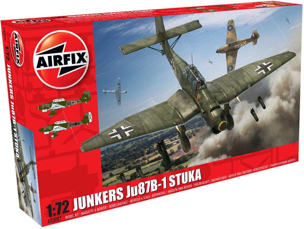Airfix 1/72 A03087 JU-87 Stuka Dive Bomber World War 2 Aircraft Kit