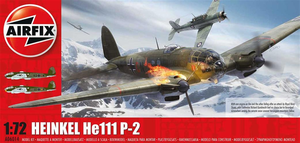 Airfix 1/72 A06014 Heinkel He111 P2 German WW2 Bomber Kit