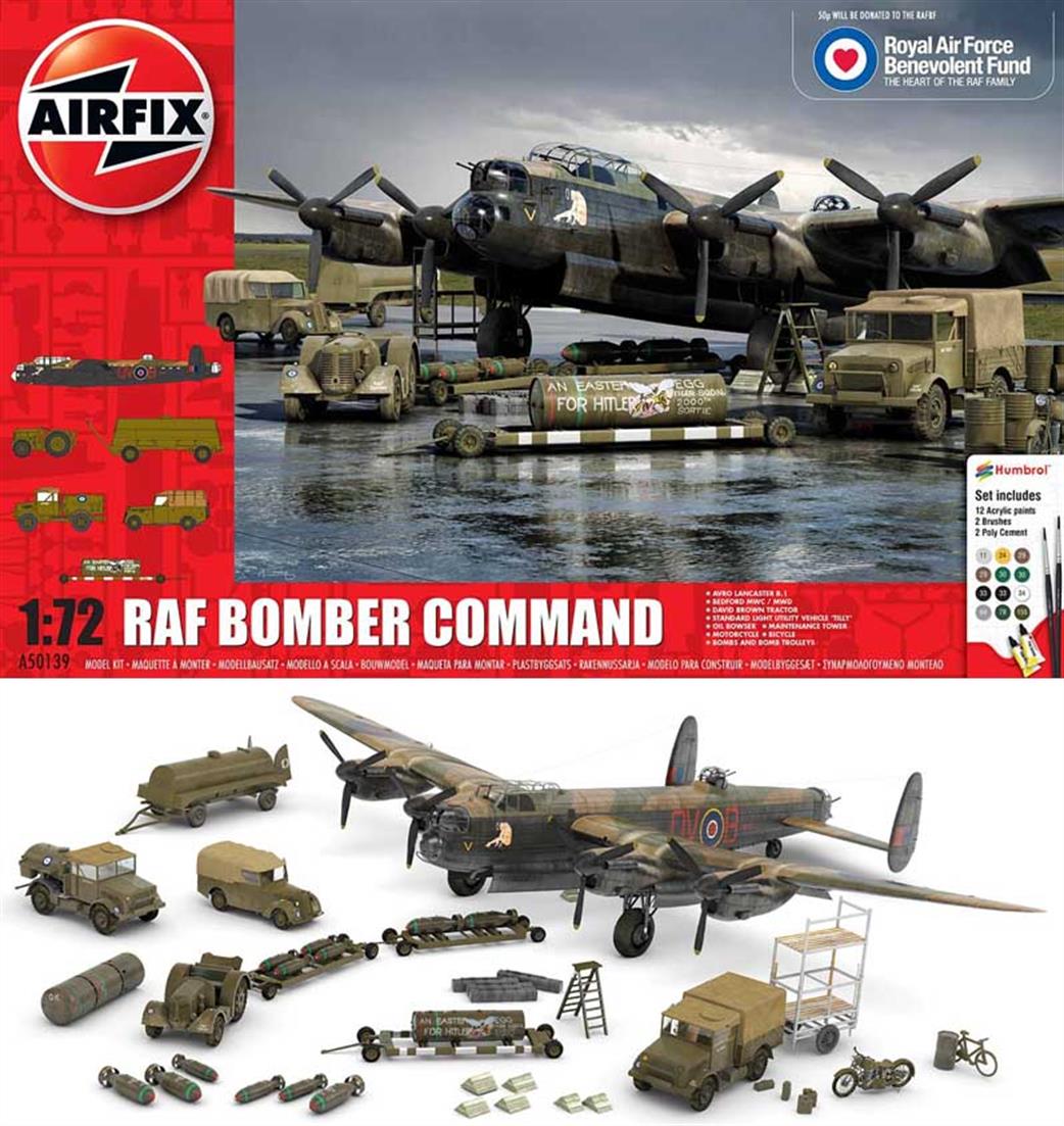 Airfix 1/72 A50139 Bomber Command Gift Set Lancaster B1 & Bomber Supply Set RAF Benevolent Fund