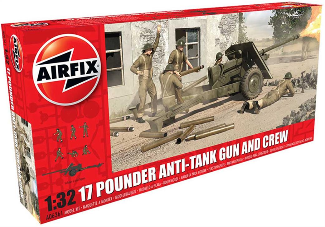 Airfix 1/32 A06361 British 17 Pdr Anti Tank Gun Kit