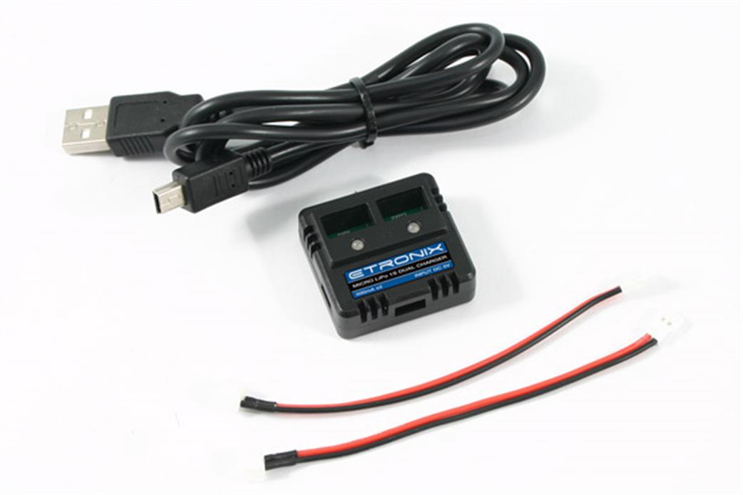 Etronix  ET0216 Micro 1s Dual Charger (To suit Hubsan type lipo)
