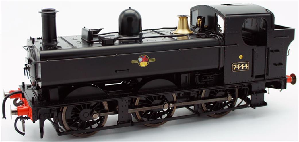 Dapol O gauge 7S-025-002S BR 7444 74xx Class 0-6-0 Pannier Tank Black Late Crest DCC & Sound Fitted Model