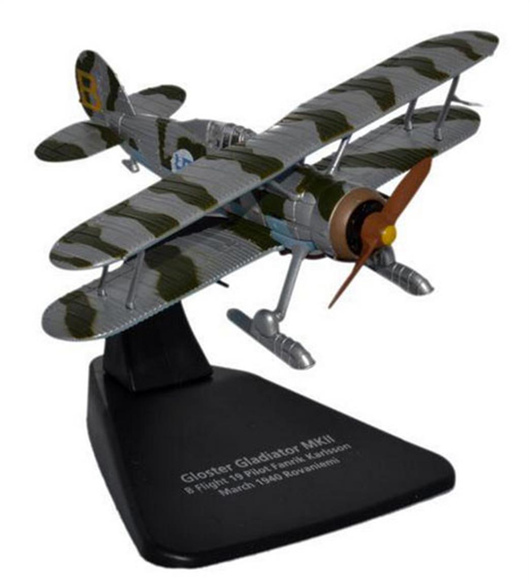 Oxford Diecast 1/72 AC056 Gloster Gladiator with Skis FI 19 Fanrik Karlsson, Rovaniemi 1940