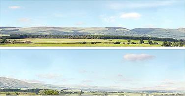 ID Backscenes Premium range backscenes are printed on durable water, scratch and tear resistant polypropylene. These sheets have a self-adhesive backing.10-feet long photographic reproduction backscene showing a&nbsp;open countryside, fields and hills. The scene is supplied in two sections.This is pack&nbsp;D of four&nbsp;backscene packs which can be combined to create a continuous 40-feet length scene.
