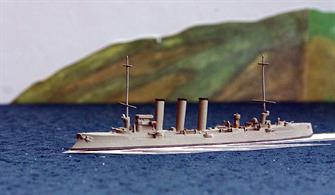 A 1/1250 scale second-hand model of Munchen by Navis Neptun 52. This is an original Navis model, not the current super-detailed N model, see photograph.The 7 members of the Bremen class were all called after German towns &amp; cities and set a pattern for light cruisers thereafter. Most have been modelled separately by Navis Neptun at different stages in their lives.