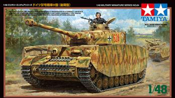 Tamiya 32584 1/48 Scale German Panzer IV Ausf H TankLength 145mm Width 70mm