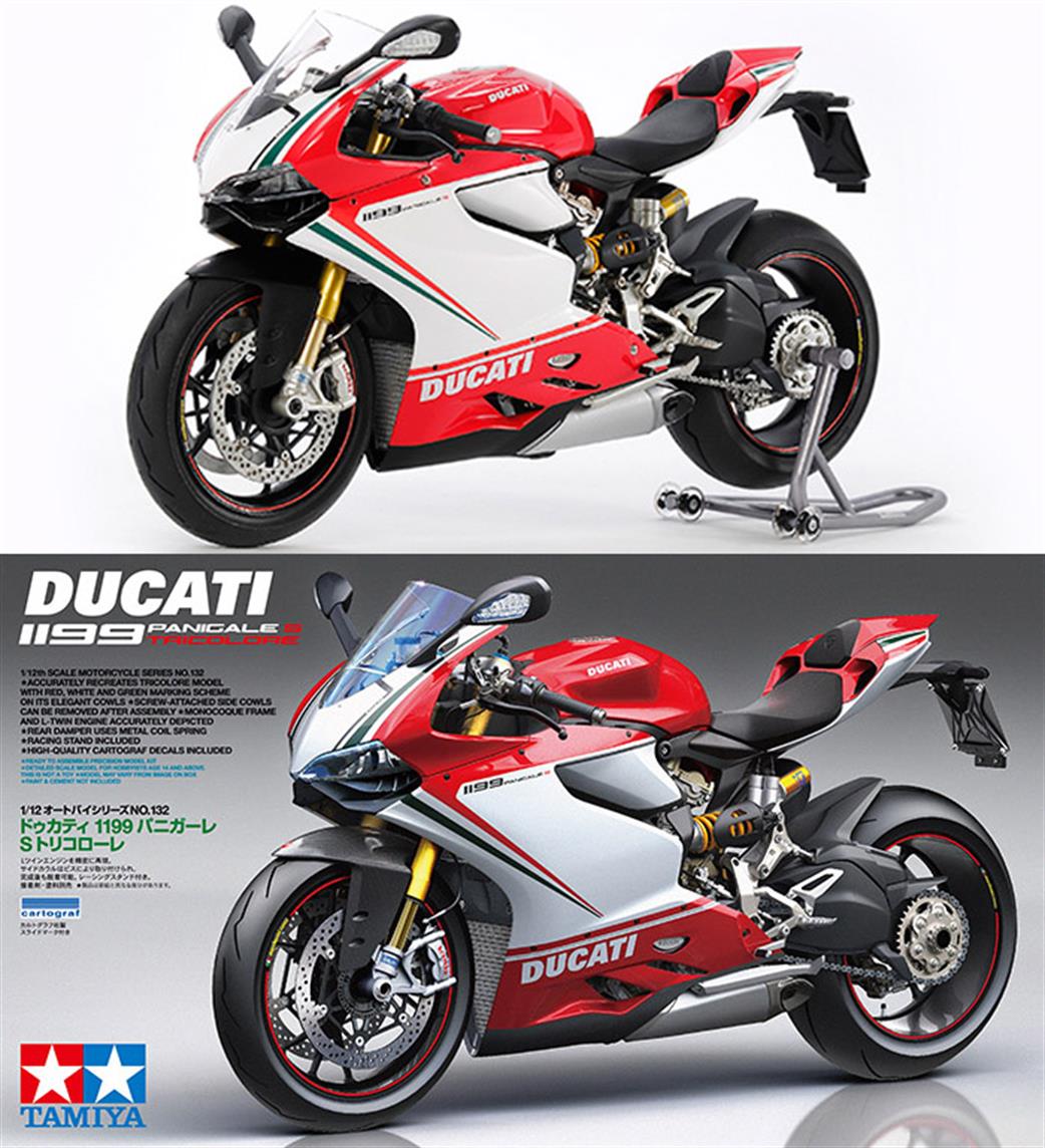 Tamiya 1/12 14132 Ducatti 1199 Panigale S Tricolore Motorbike Kit