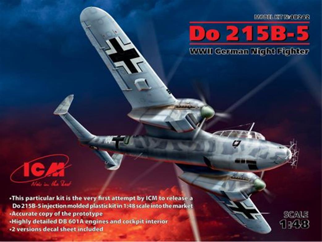 ICM 1/48 48242 Dornier Do215 German WW2 Nightfighter Aircraft Plastic Kit