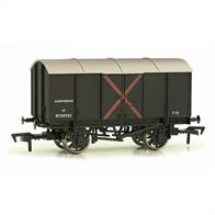 Model of a specially constructed van for conveying high explosives, originally gunpowder.The GWR painted these vans in plain black with a red cross over the door providing a distinctive van and warning of hazardous contents.