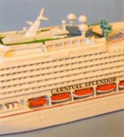 CM Models CM-KR333 is a 1/1250th scale waterline die-cast model of the Carnival Splendor Cruise Ship.Carnival Splendor is the sole ship of the Splendor class, a smaller, modified version of the Concordia-class cruise ship, operated by Costa, and entered service on 2 July 2008.&nbsp;Built by Fincantieri in Italy, the ship is 290 metres long.