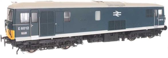 A highly detailed model of the British Railways Southern region class 73 electro-diesel locomotives. These are primarily third-rail electric locomotives but carry an auxiliary diesel engine for use away from electrified lines. Dapols model features a diecast chassis and all-wheel drive from a centrally mounted motor and flywheels allied to a highly detailed bodyshell with many separately fitted locomotive specific details to create both JA (73/0) and JB (73/1) variants.This model is finished as BR type JB class 73/1 locomotive E6012 in electric blue livery with small warning panels.