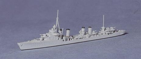 A 1/1250 scale metal model of French destroyer Cassard by Navis Neptun 1462A