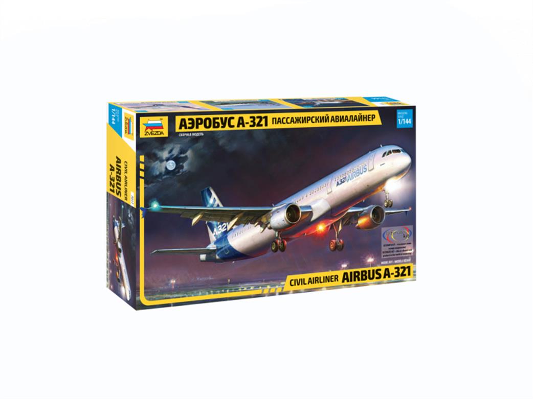 Zvezda 1/144 7017 Airbus A-321 Airliner Kit