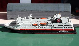 A 1/1250 scale metal model of the new, Hurtigruten passenger ship, MS Spitzbergen of 2016.