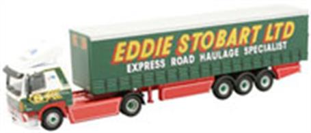 Oxford Diecast 1/76 Leyland DAF FT85CF Curtainside Eddie Stobart STOB024Leyland Daf FT85CF Curtainside - packed in white box.