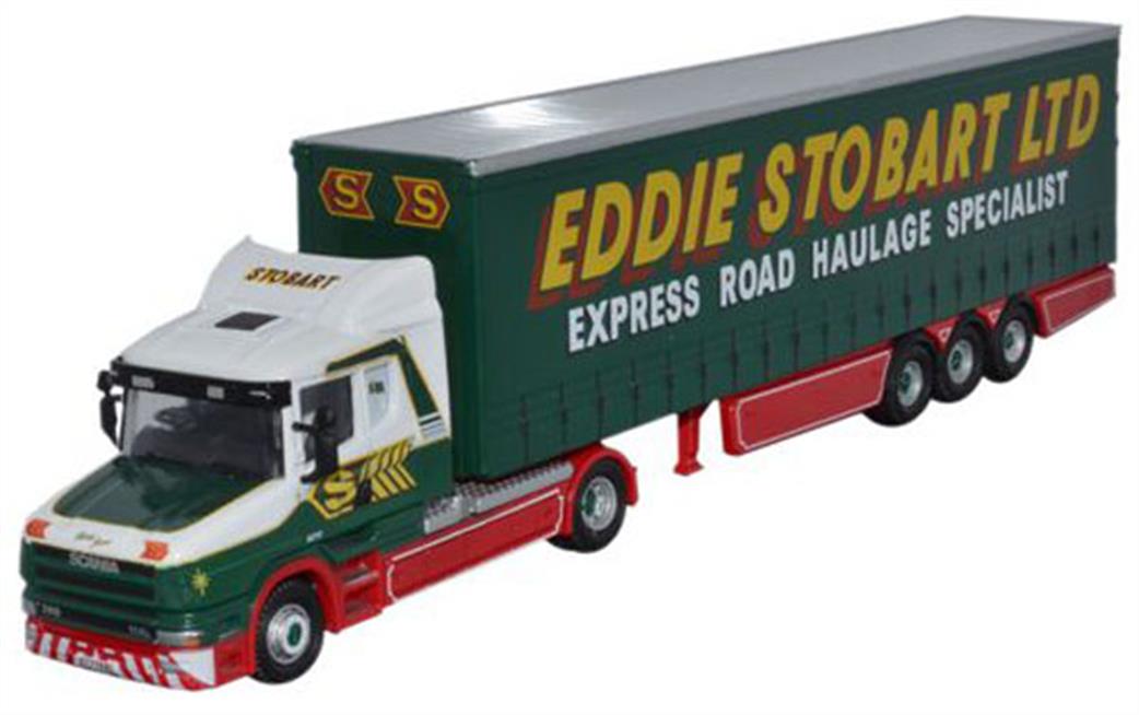 Oxford Diecast 1/76 STOB010 Eddie Stobart Scania T Cab Curtainside