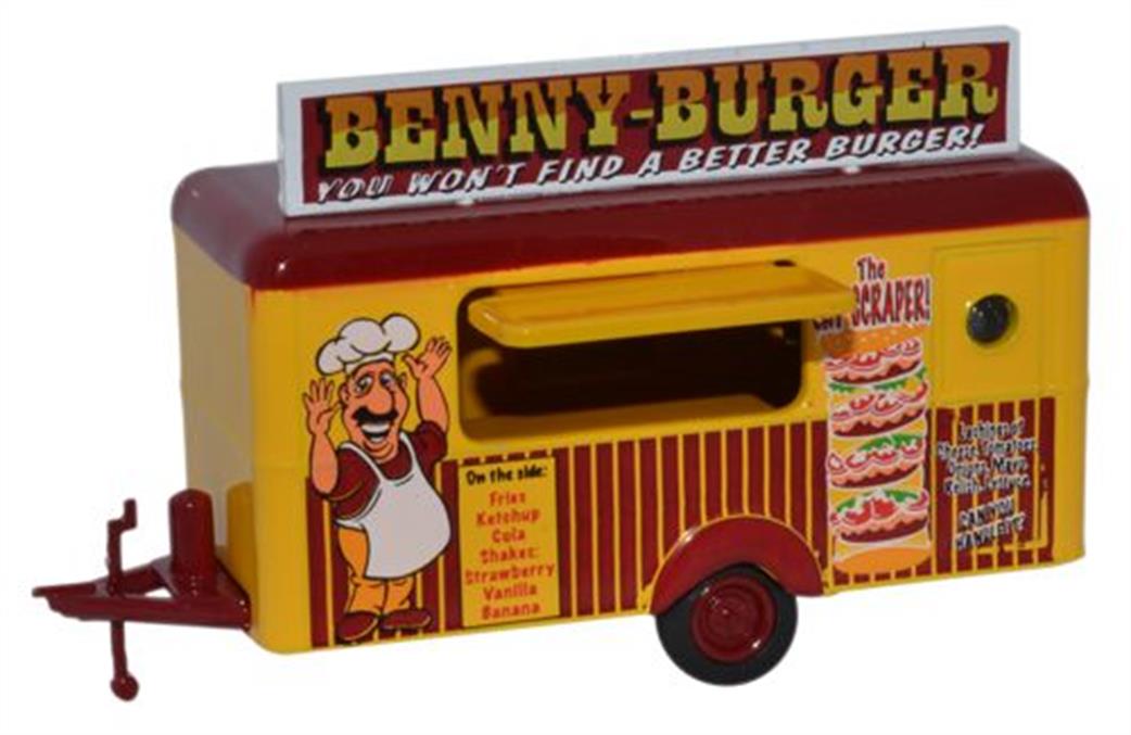 Oxford Diecast 1/76 76TR011 Benny Burger Mobile Trailer