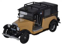 Oxford Diecast 1/43 Austin Low Loader Taxi Fawn AT007Austin Low Loader Taxi Fawn