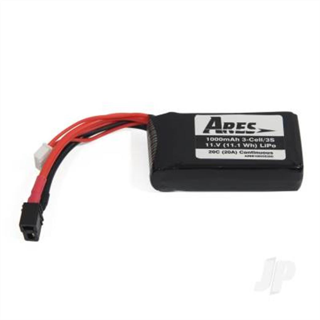 Ares  AZSB10003S20D  LiPo 3S 1000mAh 11.1V 20C T Connector for Gamma Pro