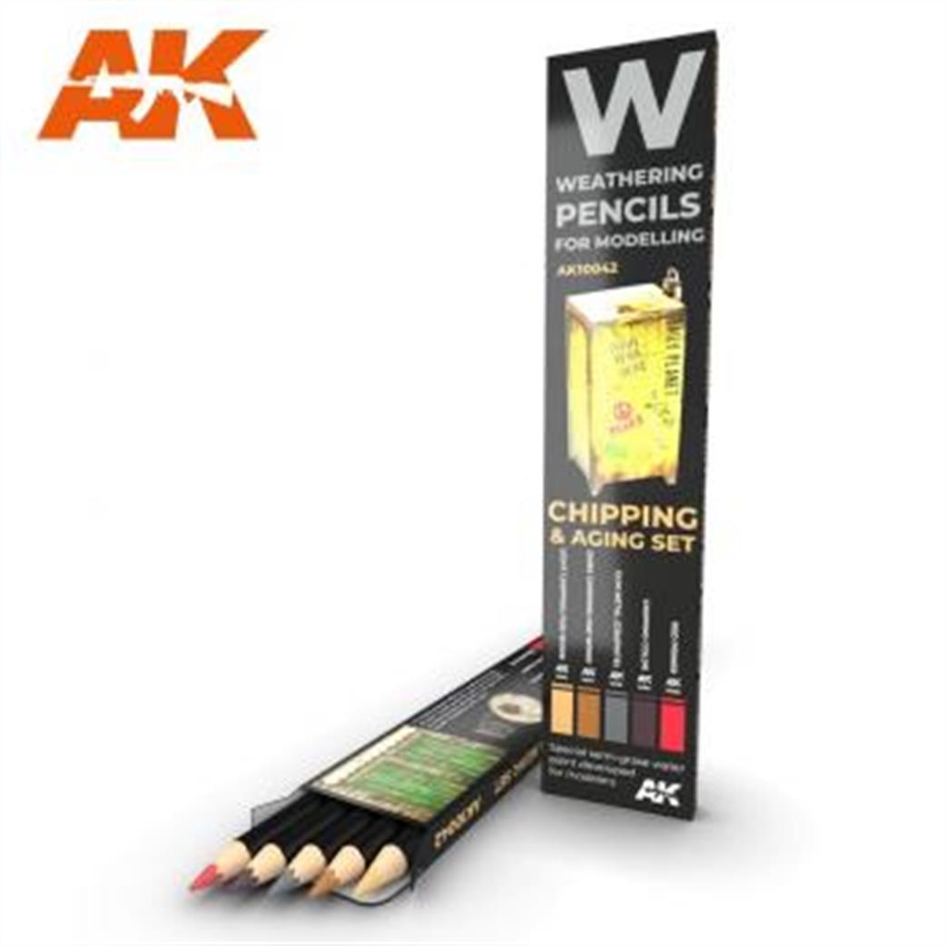 AK Interactive  AK10042 Chipping  & Ageing Weathering Pencil Set