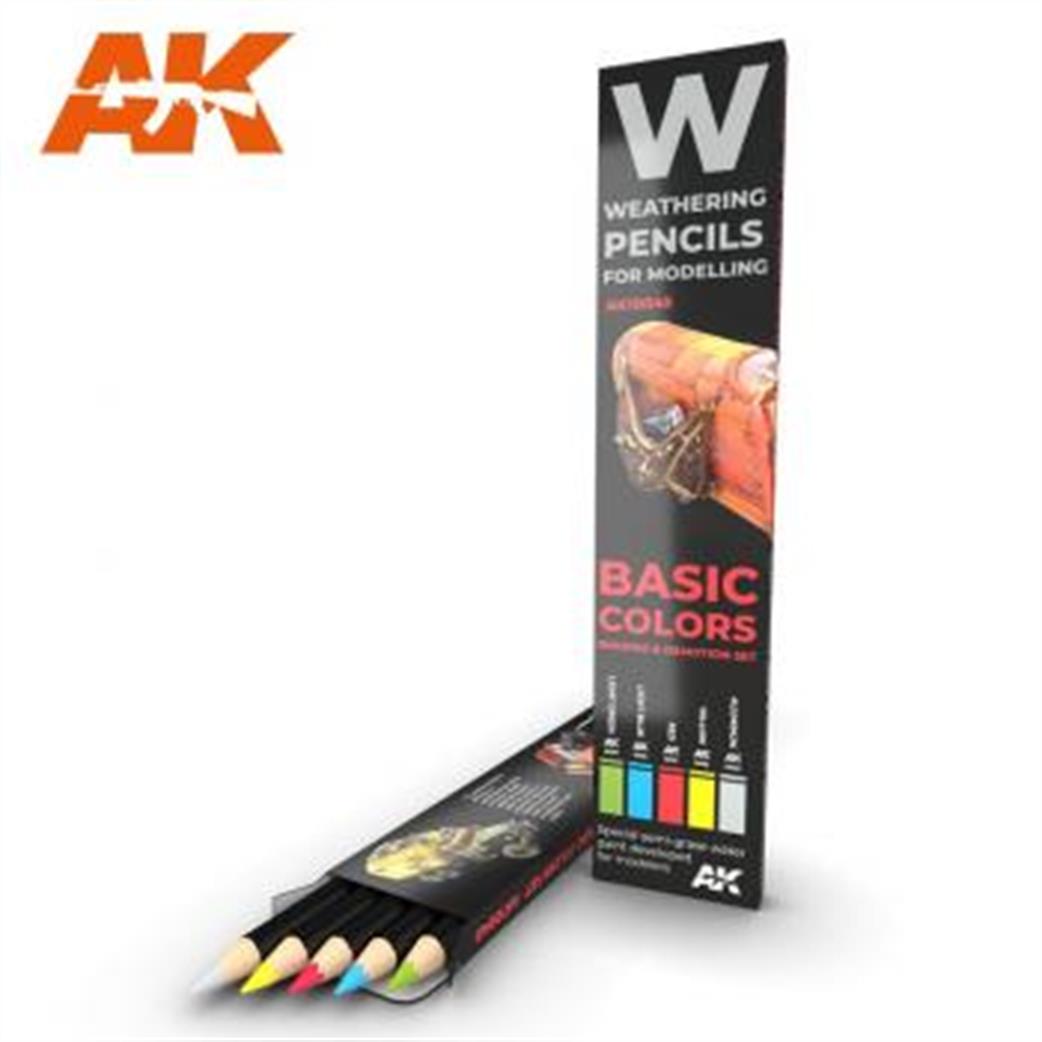 AK Interactive  AK10045 Basics Weathering Pencil Set