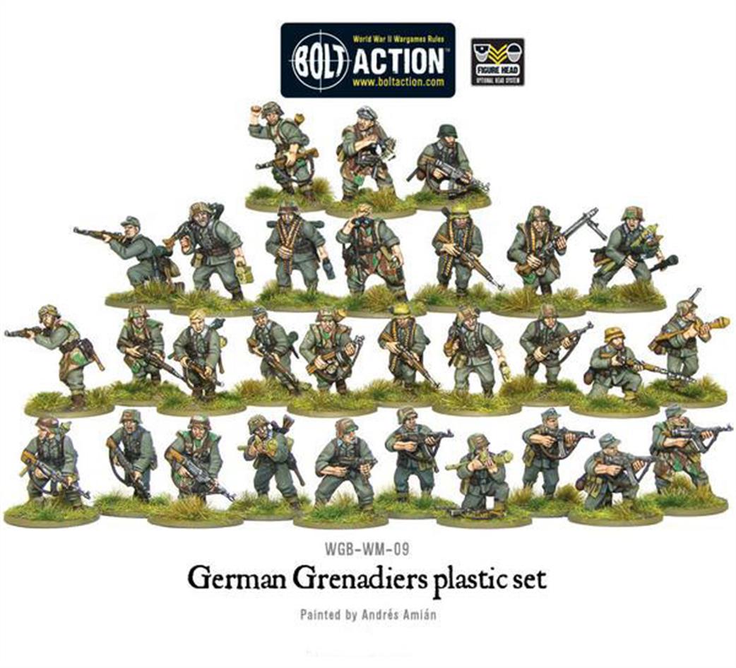 Warlord 28mm WGB-WM-09 Bolt Action German Grenadiers 30 Multi-pose Figures