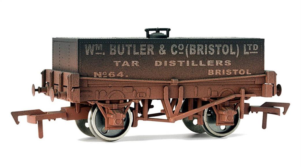 Dapol OO 4F-032-006 Wm. Butler, Tar Distillers of Bristol Rectangular Tank Wagon Weathered