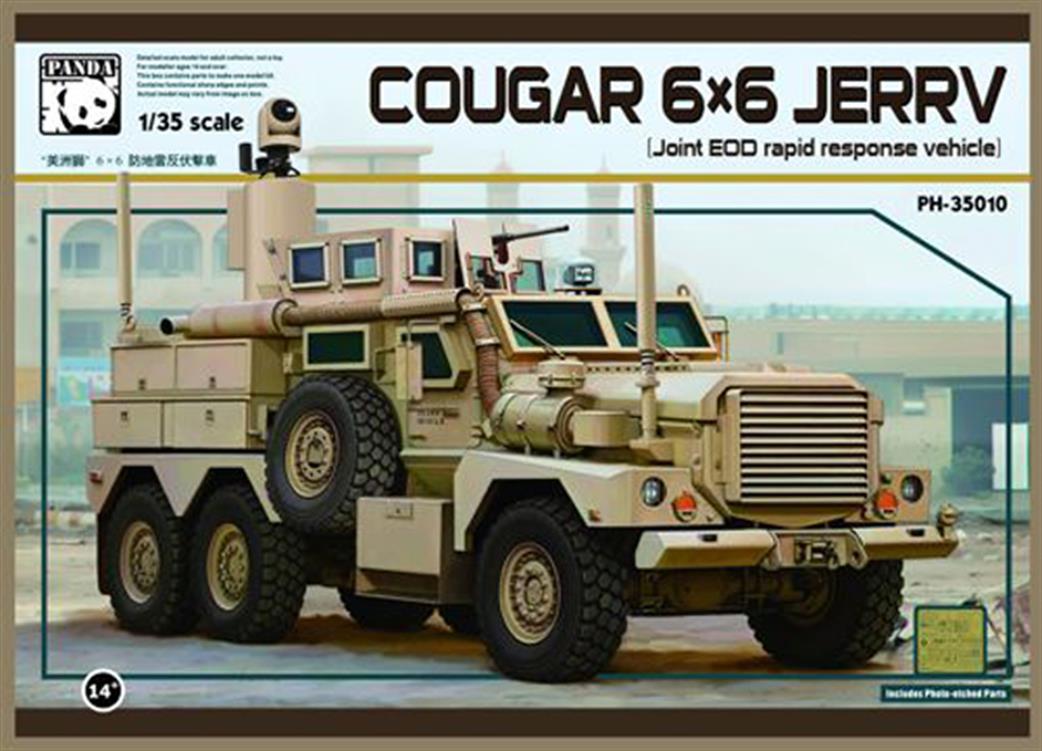 Panda Models 1/35 35010 Cougar 6 x 6 Jerrv Joint Eco Rapid Response Vehicle Kit