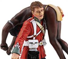 W Britain "Clearing the Yard" Set No.1British soldier of the 24th Regiment of Foot carrying a dead Zulu warrior.2 Piece Set Limited Edition of 4501/30 ScaleMatt Finish