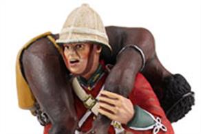 W Britain "Clearing the Yard" Set No.2Soldier of the 24th Regiment of Foot carrying a dead Zulu warrior.2 Piece SetLimited Edition of 450.1/30 Scale.Matt Finish