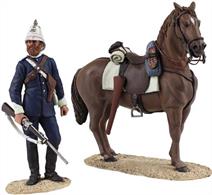 W Britain A Natal Carbineer dismounted figure with horseThe Natal Carbineers Regiment traces its roots to 1854 but it was formally raised on 15 January 18552 Piece Set1/30 ScaleMatt Finish