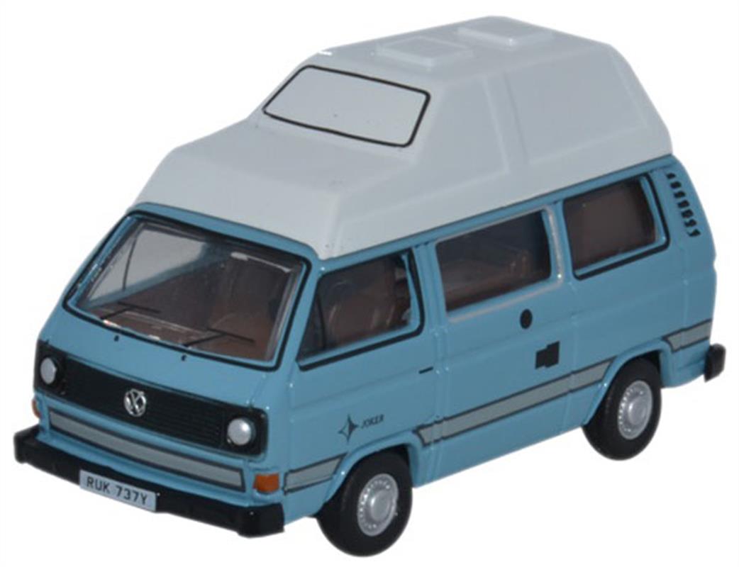 Oxford Diecast 1/76 76T25009 VW T25 Camper Medium Blue/White