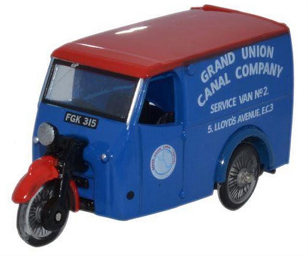 Oxford Diecast 76TV008 Tricycle Van Grand Union Canal Company 1/76