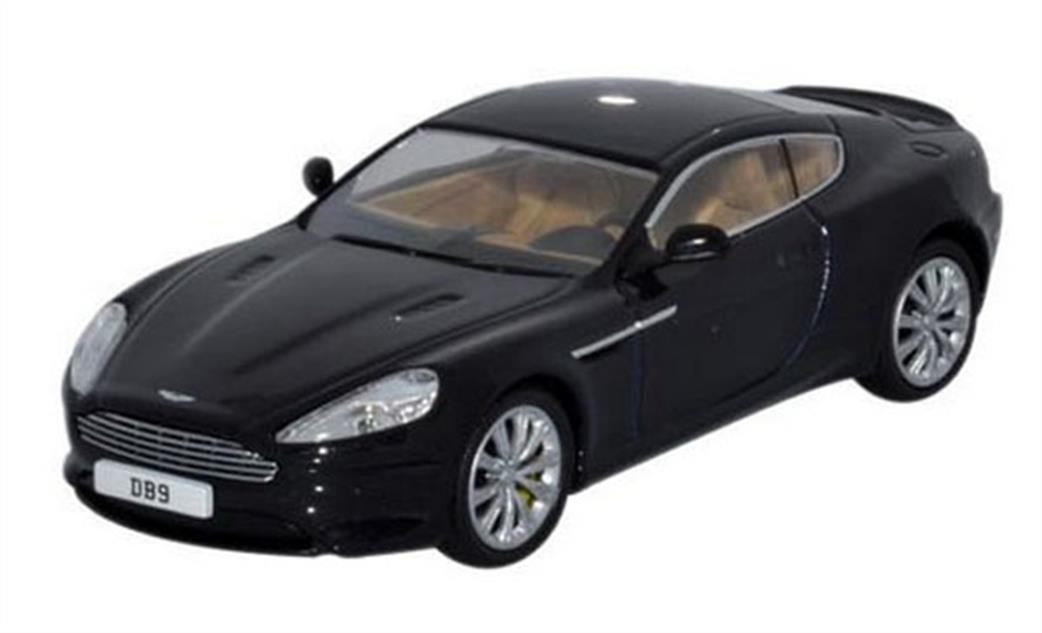 Oxford Diecast AMDB9002 Aston Martin DB9 Coupe Onyx Black 1/43